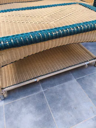 Conjunto de jardín mimbre