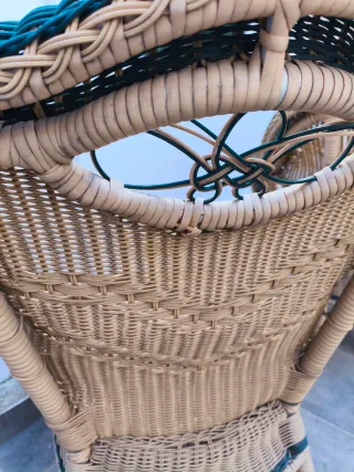Conjunto de jardín mimbre