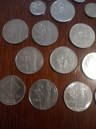 16 Monete 100 Lire Italia Anni Diversi