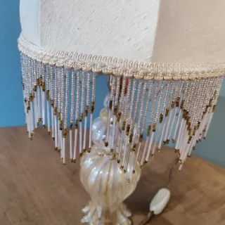 Lampada da tavolo vintage vetro Murano oro