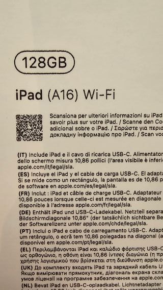iPad Apple 128GB Chip A16