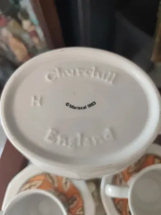Mariscal juego de café,Churchill porcelana