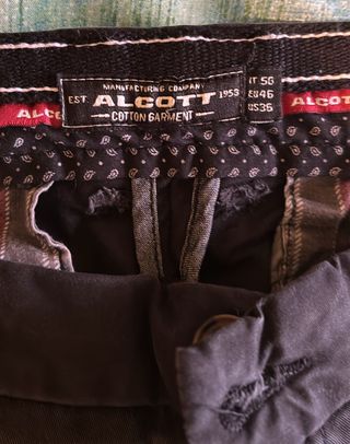 Pantaloni Chino Alcott Neri Taglia 50