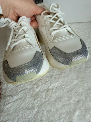 Sneakers Stella McCartney bianche argento misura35