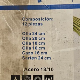 Batería de Cocina Mónaco 12 Piezas