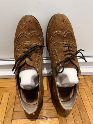 Zapatos Oxford Marrones de Ante