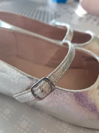 Merceditas Zara Niña Talla 37 Plata