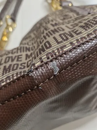 Bolso Moschino Marrón y Dorado