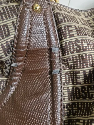 Bolso Moschino Marrón y Dorado