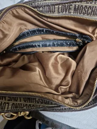 Bolso Moschino Marrón y Dorado