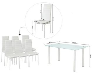 .OFERTA - HERMOSA MESA COMEDOR + 6 SILLAS.