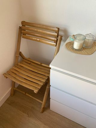 Silla plegable de bambú