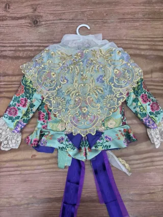Traje de Fallera verde floral de adolescente
