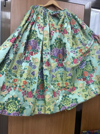 Traje de Fallera verde floral de adolescente