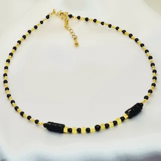 Gargantilla Onix y Dorado