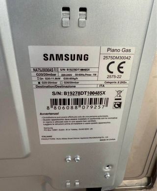 Piano cottura Samsung 5 fuochi