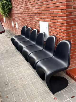 Silla Panton Vitra Verner Panton Negra