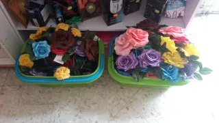 Flores flamencas artificiales