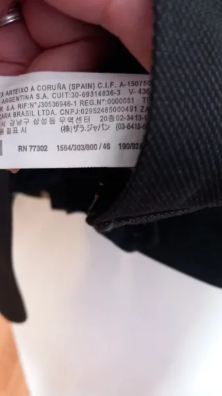 Traje Zara Man Gris Talla 46