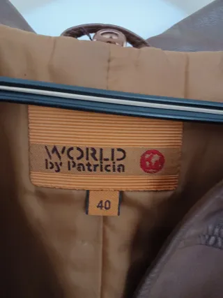 Chaqueta de piel mujer marrón