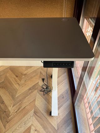 Mesa escritorio eléctrica blanca