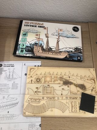 Lote Manualidades: Puzzle, Bordado y Flores