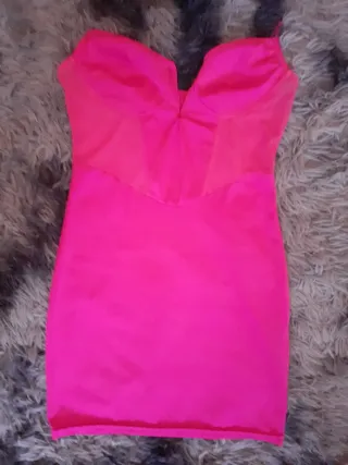 Vestido fiesta fucsia XS