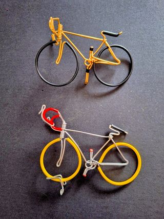 3 Bicicletas de Alambre Hechas a Mano