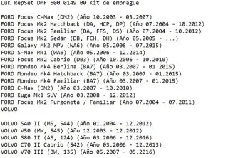 Kit Embrague LUK DMF 600 0149