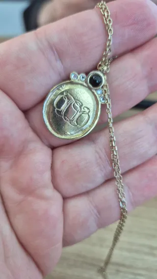 Medallón Vintage Chapado Oro 18k Plata