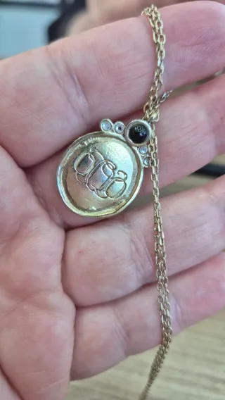 Medallón Vintage Chapado Oro 18k Plata