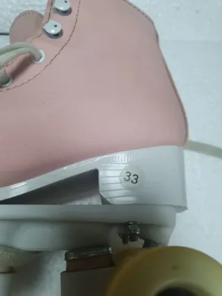 Patines infantiles 4 ruedas rosas talla 33