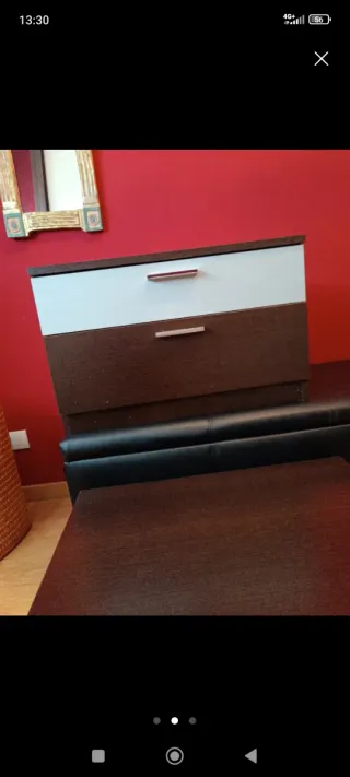 Estructura cama 135 y cómodas a juego
