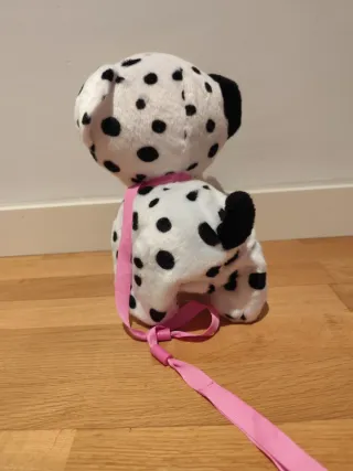 Peluche Perro Dálmata con Correa Rosa