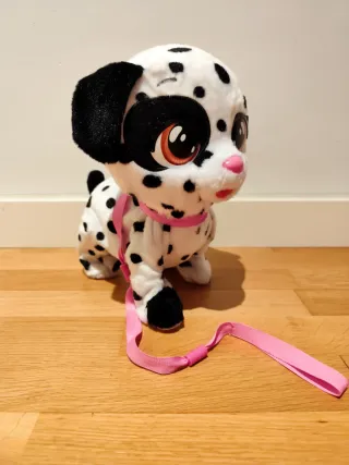 Peluche Perro Dálmata con Correa Rosa