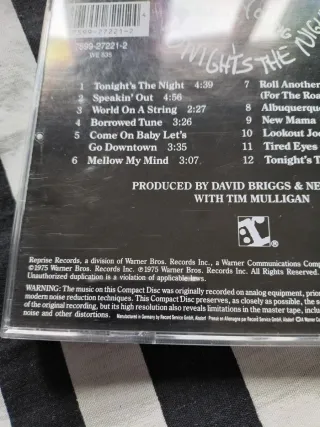 CD Neil Young Tonight's The Night