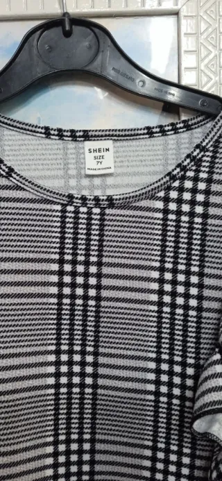 Vestidos a cuadros para hermanas (7 años)