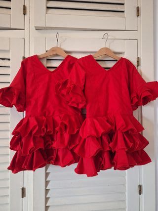 Vestido Flamenca Niña Rojo Talla 6