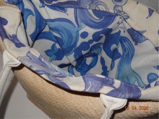 Borsa da spiaggia Dolce & Gabbana Beige/Blu