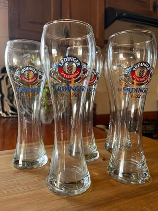 6 Vasos Cerveza Erdinger Weissbier