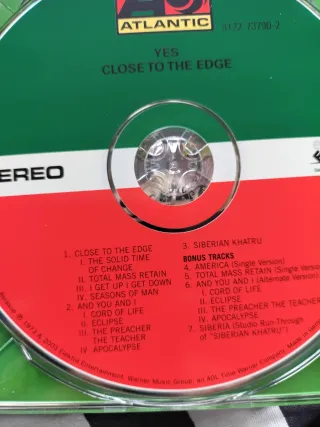 CD Yes Close To The Edge Remaster