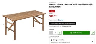 Conjunto Mesa, Sillas y Bancos Bambú Exterior