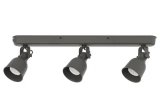 Lámpara Techo Gris 3 Focos Ikea