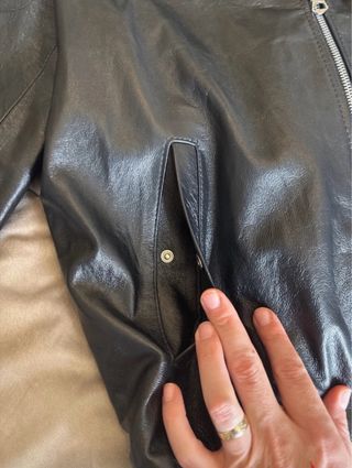 Giacca Vera Pelle Nera Uomo