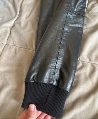 Giacca Vera Pelle Nera Uomo
