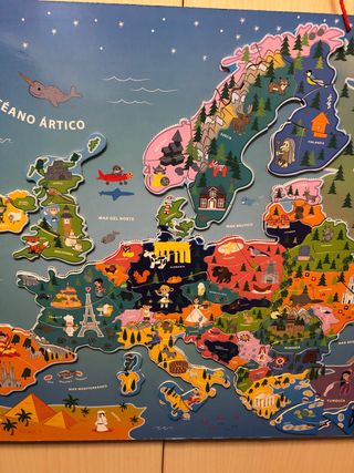 Mapa Puzle Imantado Europa Infantil