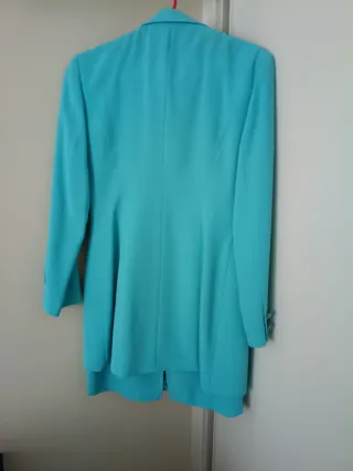 Conjunto Vestido y Levita Turquesa