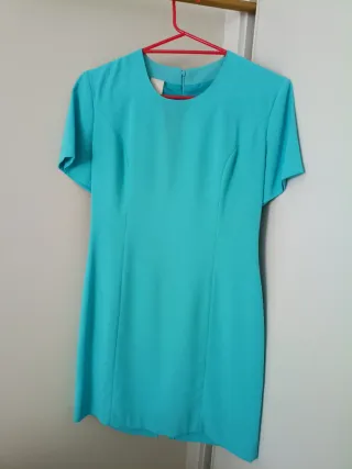 Conjunto Vestido y Levita Turquesa