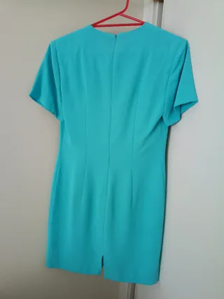 Conjunto Vestido y Levita Turquesa