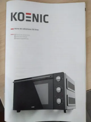 Horno Koenic 38L Negro